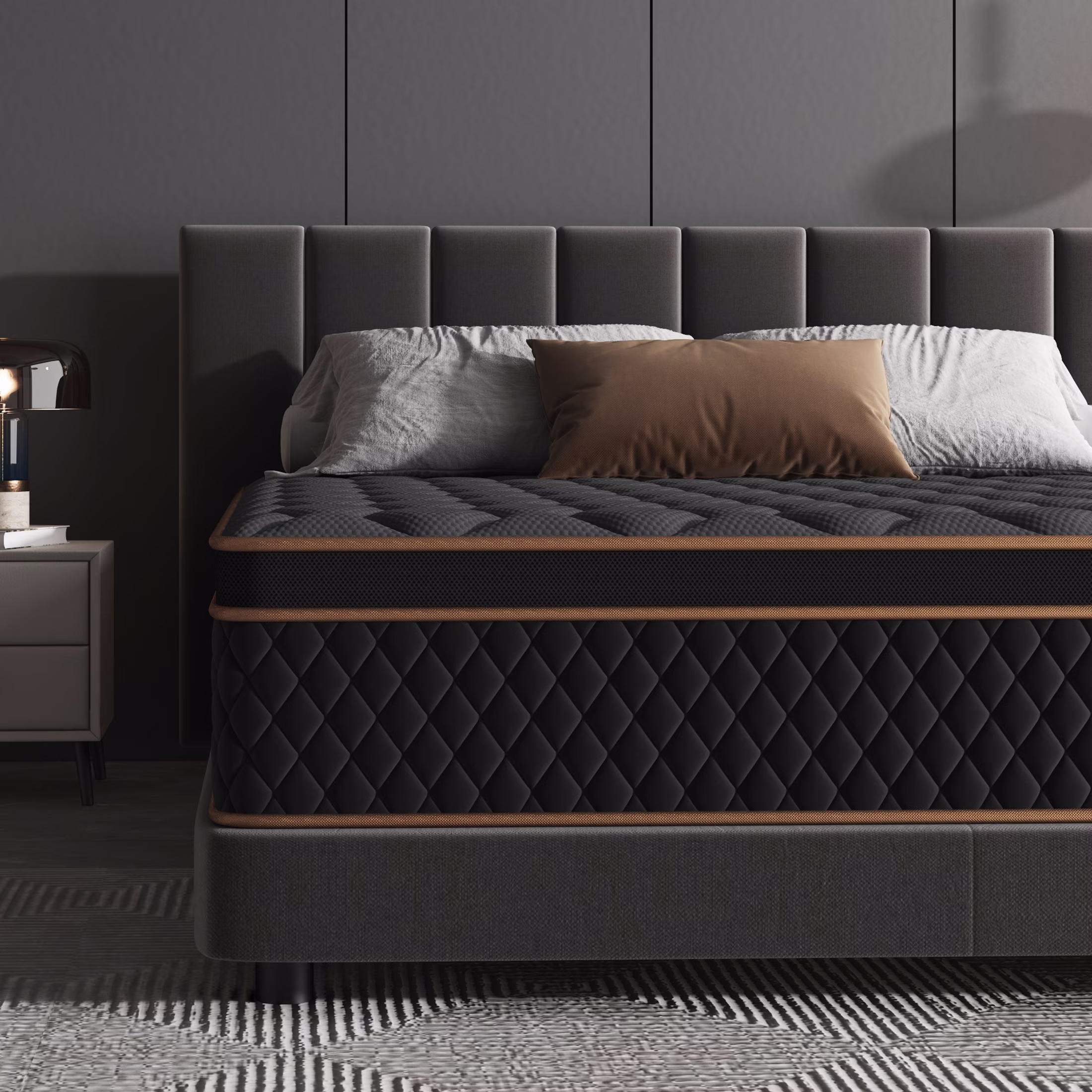 12 inch Queen Mattress in a Box, Individual Pocket Spring Mattress with Motion Isolation, Pressure Relief Edge Support, Medium, Euro Top(Queen/12 in)