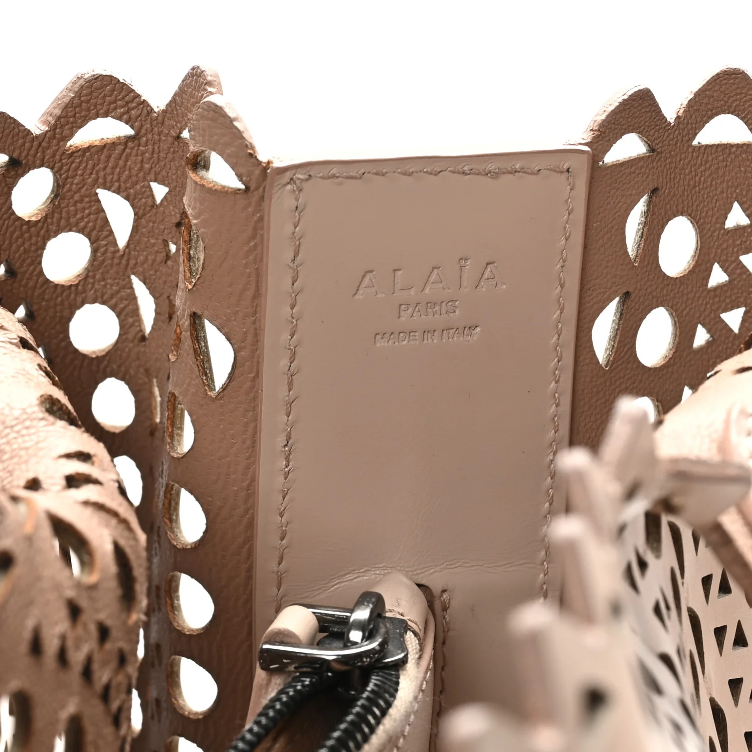 Calfskin Laser Cut Tote Sable