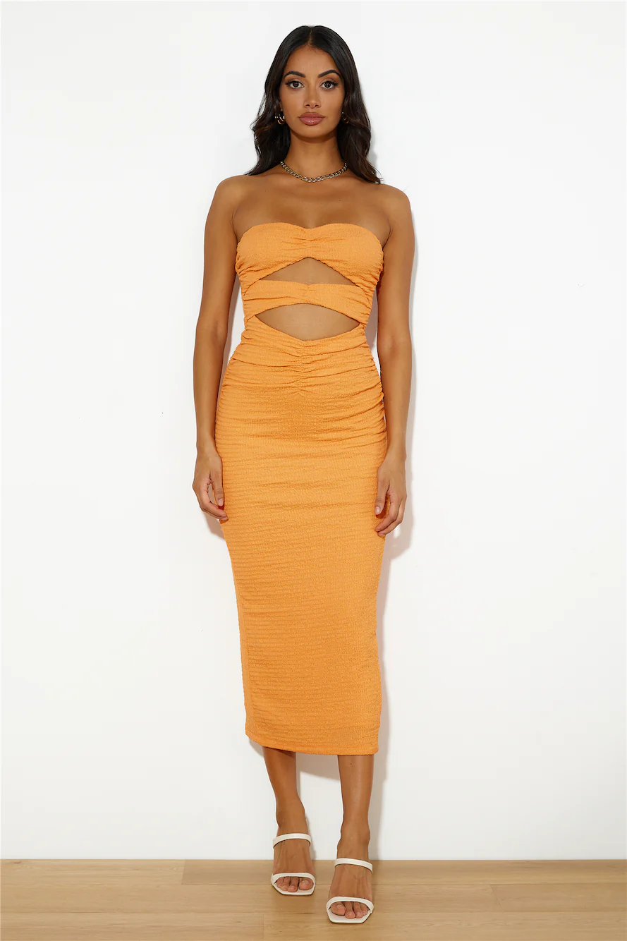 Cocktails Right Now Maxi Dress Orange