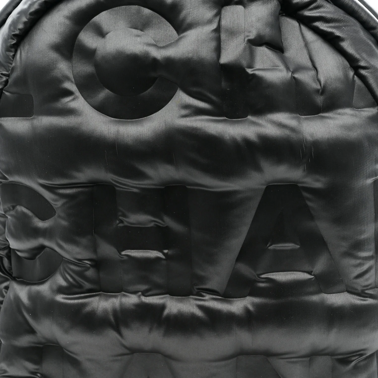 Nylon Embossed Small Doudoune Backpack Grey