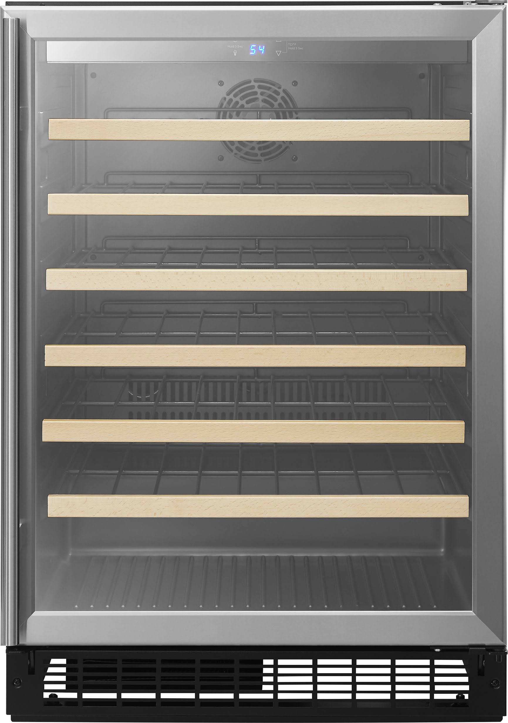 Insignia - 61-Bottle Built-In Wine Cooler - Stainless Steel