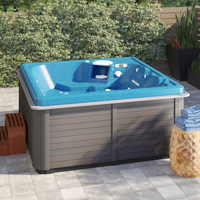 Thermospas 4 personnes - Spa carré en acrylique 42 pouces avec ozonateur