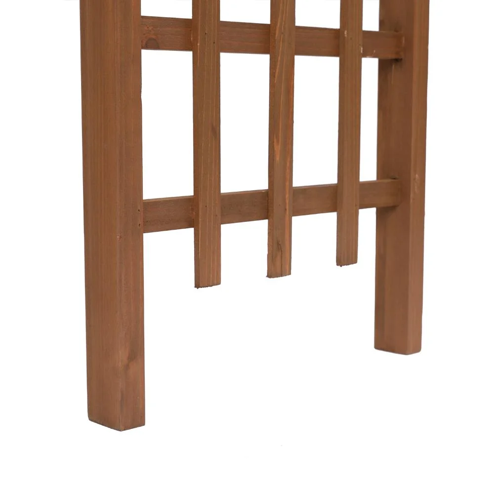 Outdoor Wooden Garden Arbor for Climbing Plants Dark Brown - Image 6