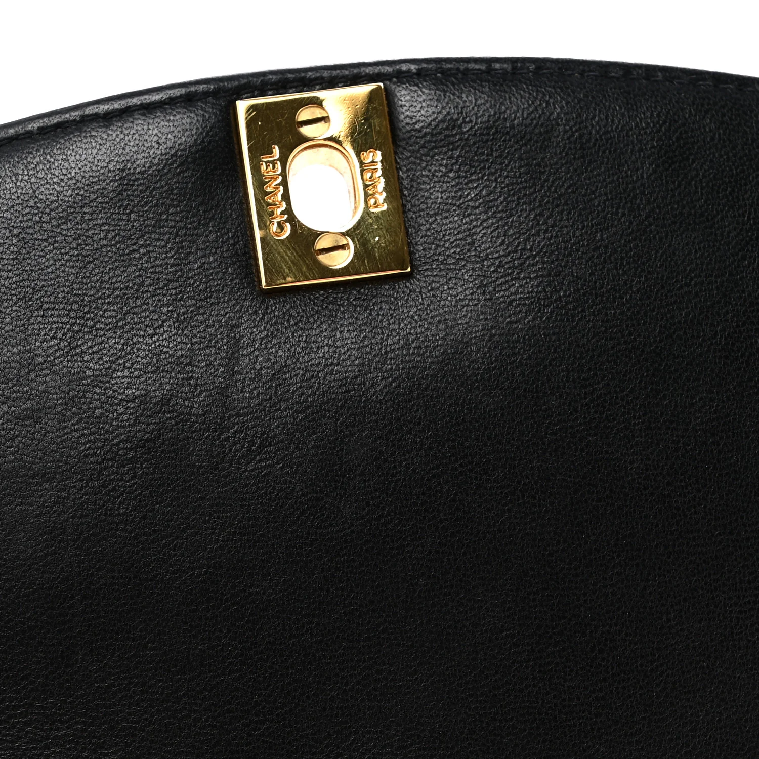 Lambskin Quilted Small Single Flap Black