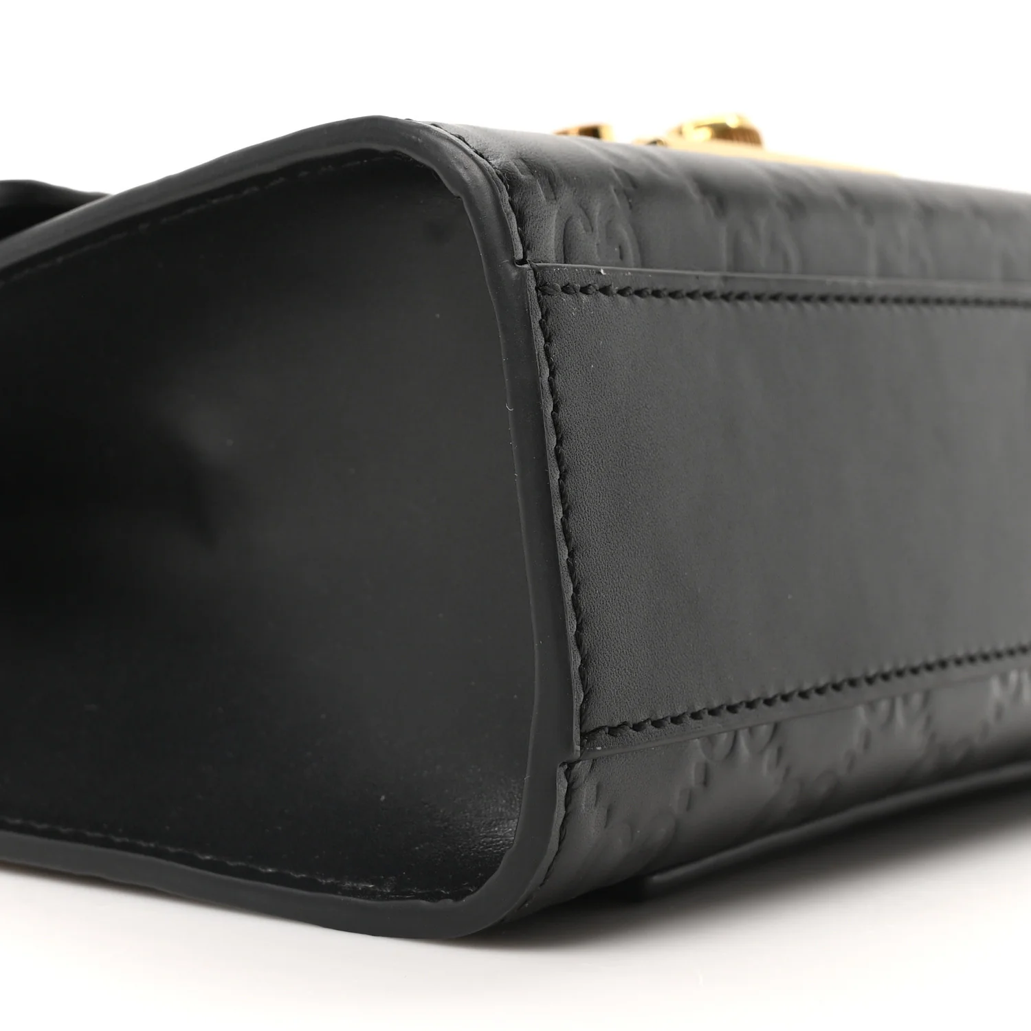Guccissima Small Padlock Shoulder Bag Black