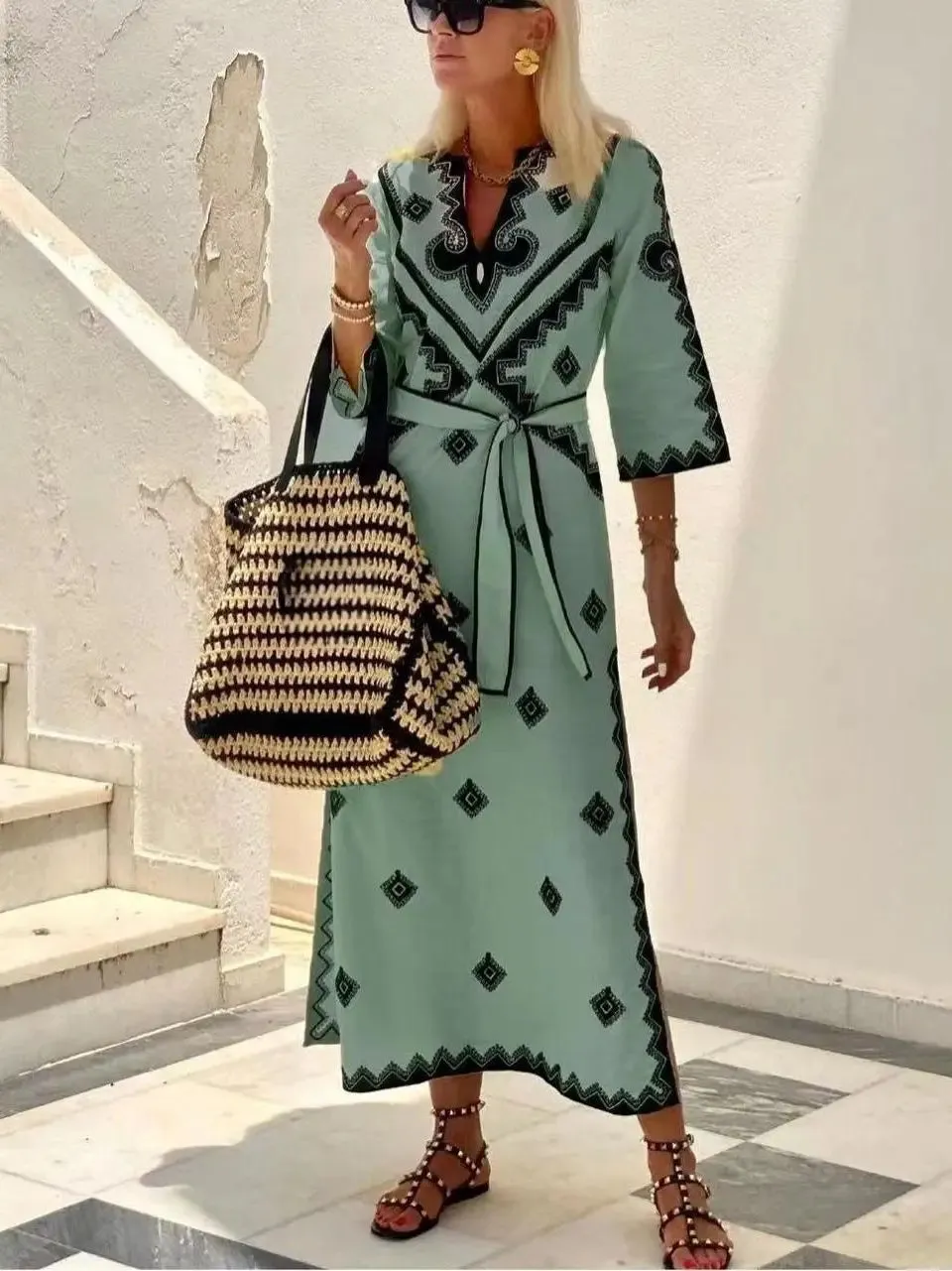Sophie Paris I Robe ample avec ceinture