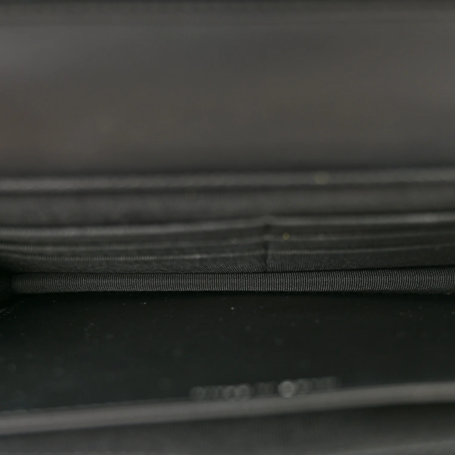 Patent Calfskin Quilted Reissue Wallet On Chain WOC So Black