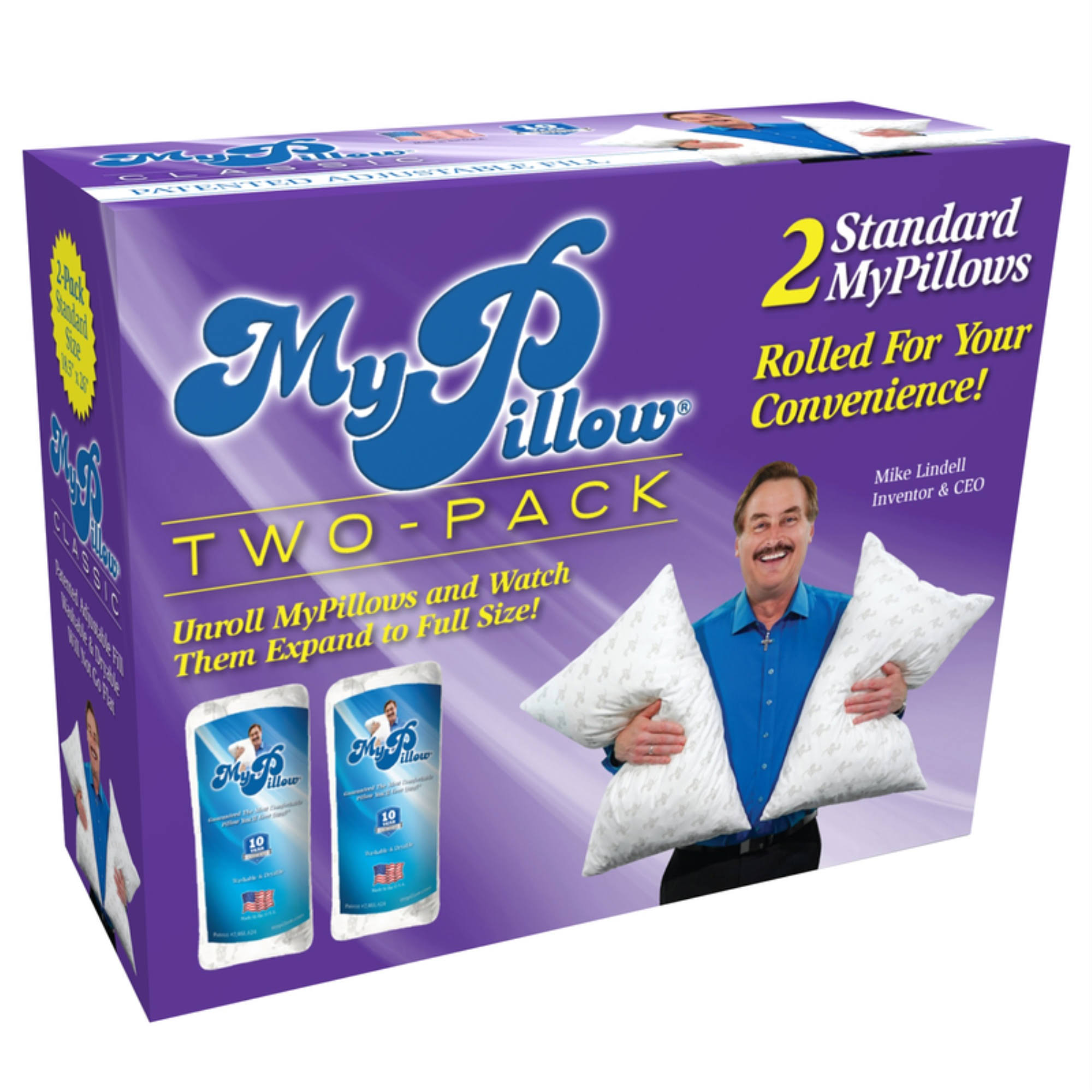 MyPillow Classic Standard Bed Pillow Cotton 2 Pk