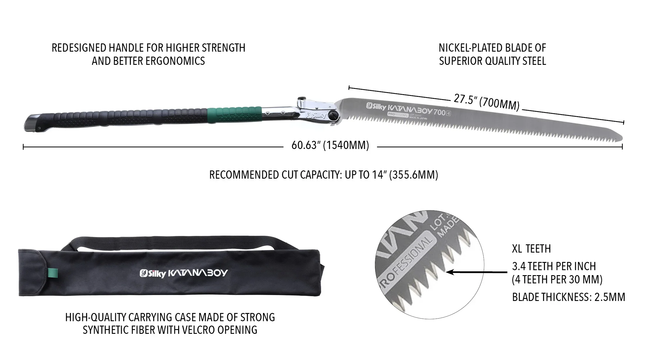 Silky Replacement Blade Only KATANABOY 1000mm XL Teeth (711-99)