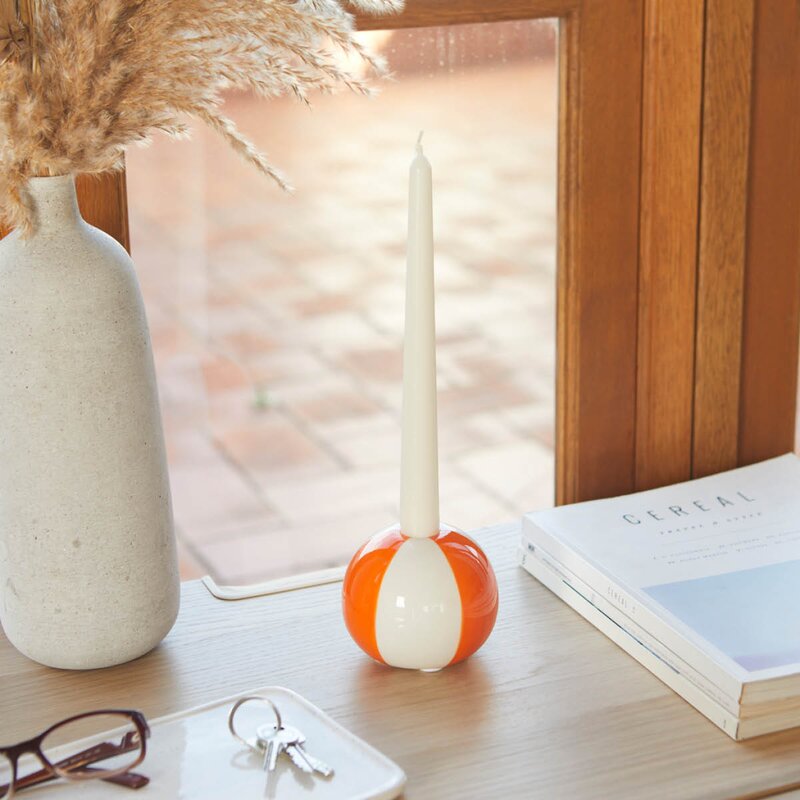 Floats lysestake 8 cm Beachball oransje