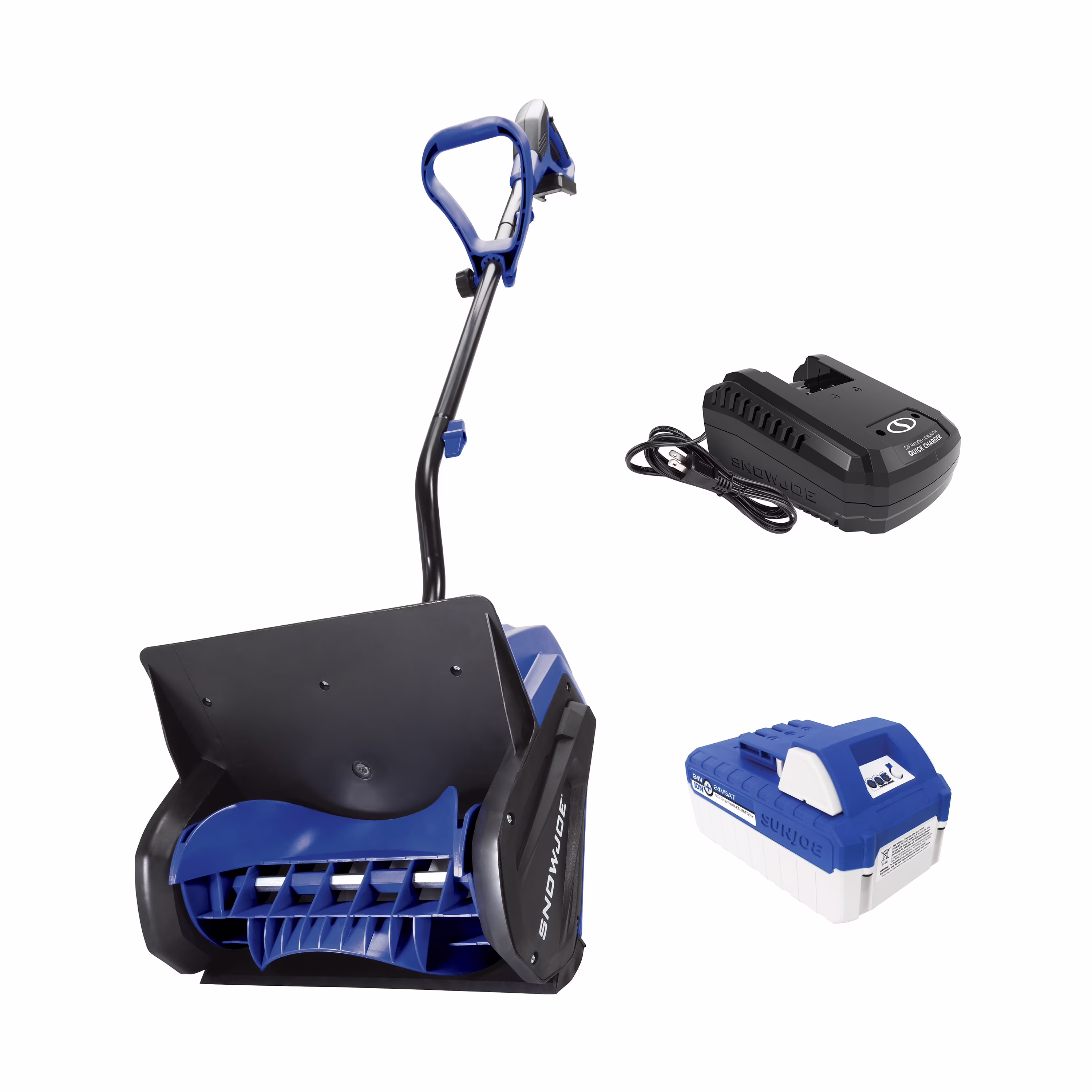 24V Cordless 13-inch Snow Shovel Kit, 4.0-Ah Battery Charger(4 Amps)