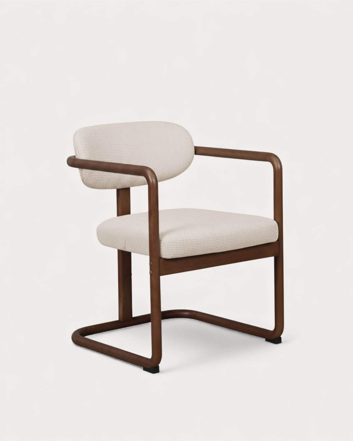 Vitier - Silla de Comedor de Madera de Caucho y Tela Vitier