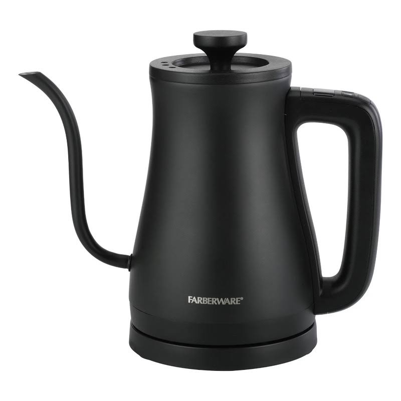 Farberware 1 Liter Gooseneck Electric Kettle, Black
