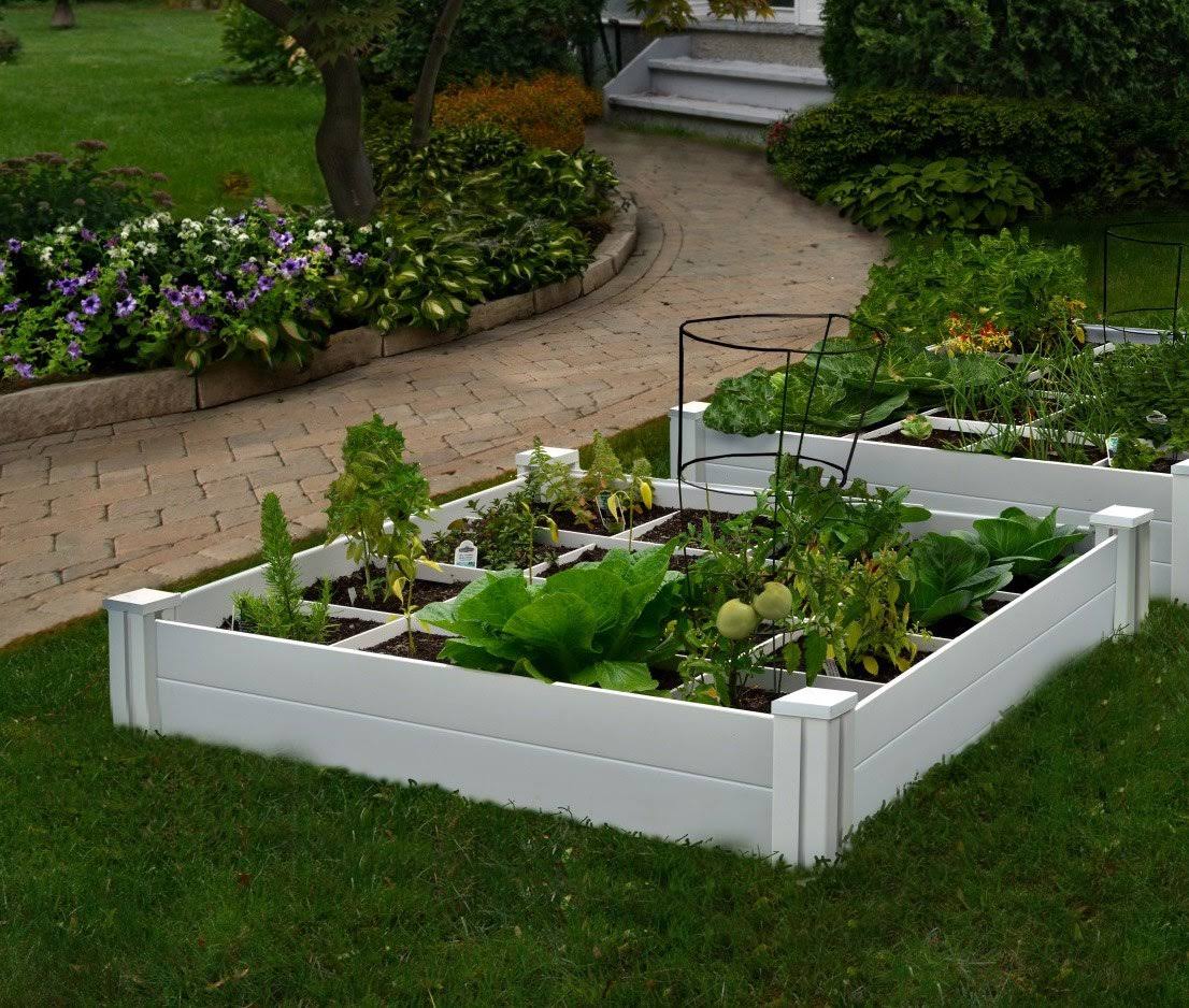 Vita VT17104 Bed with Gro 48in x 7.5in Garden with Grid, 7.38