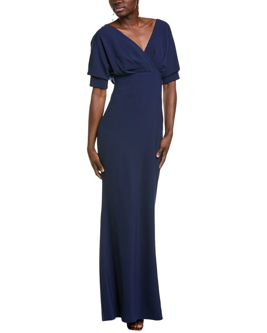 Badgley Mischka Off-The-Shoulder Dolman Gown