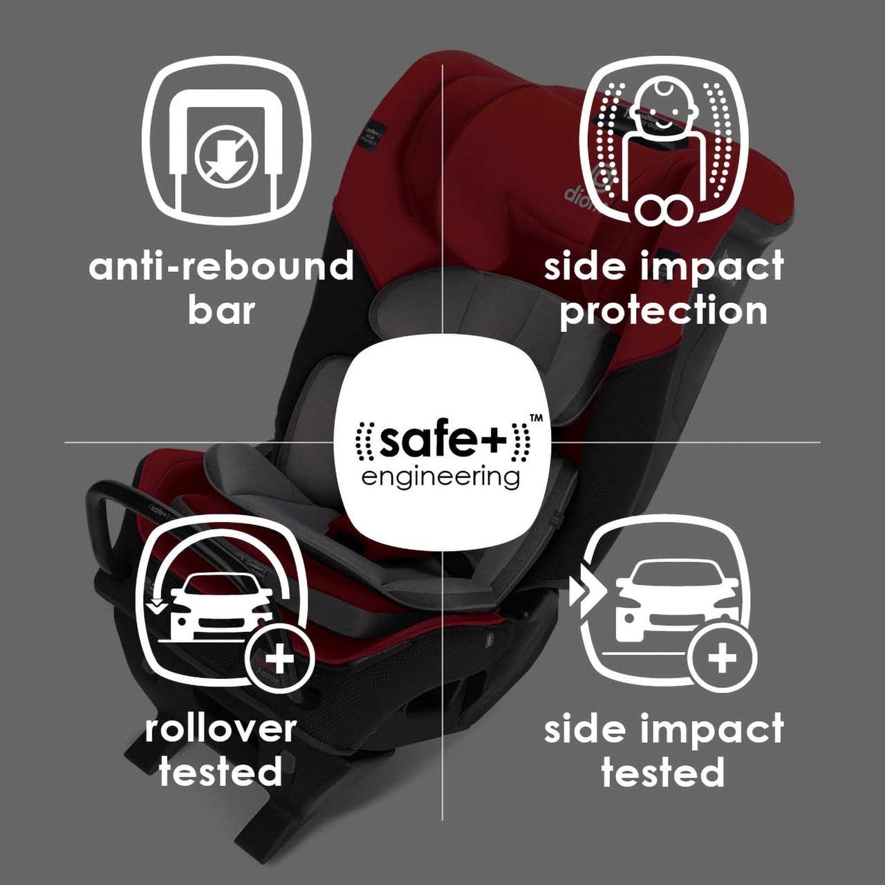 Radian 3QX SafePlus All-in-One Convertible Car Seat. Slim Fit 3 Across. Red - Image 7