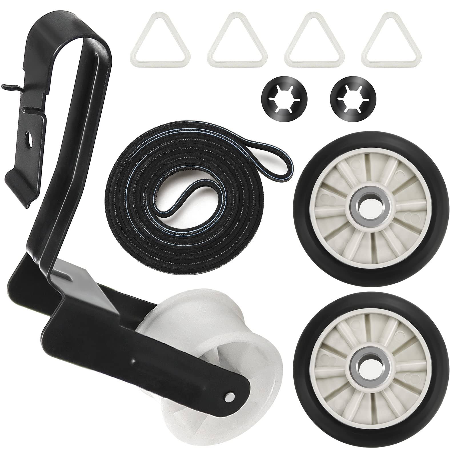 4392065 Dryer Repair Kit Includes 341241 Belt 349241t Drum Support Roller 691366 Idler Pulley Replacement for Whirlpool Kenmore Dryers Replaces 2014