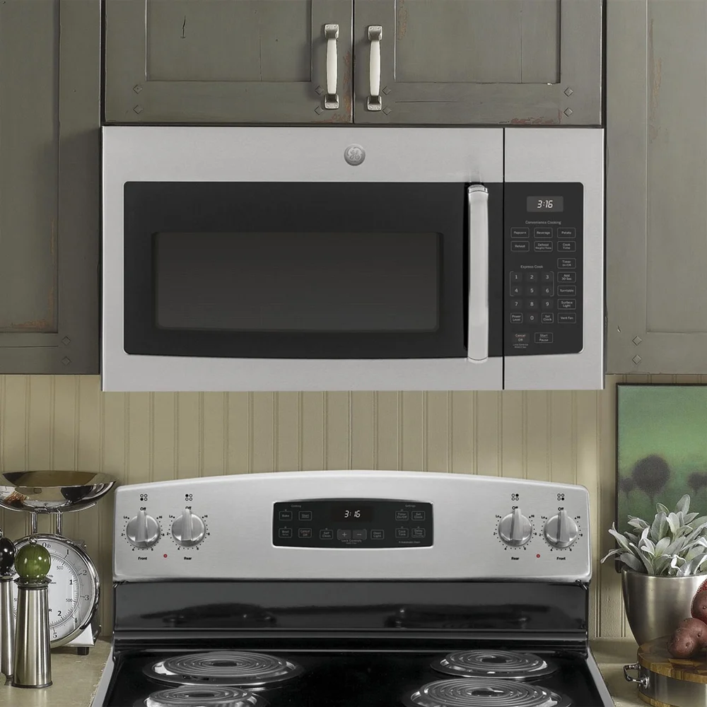 General Electric GE 1.6 Cu. Ft. Over - the - Range Microwave Oven Stainless Steel, JVM3160RFSS