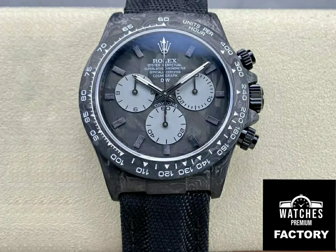 Rolex Daytona Cosmograph Diw Custom Version Noob Factory Black Carbon Fiber Case