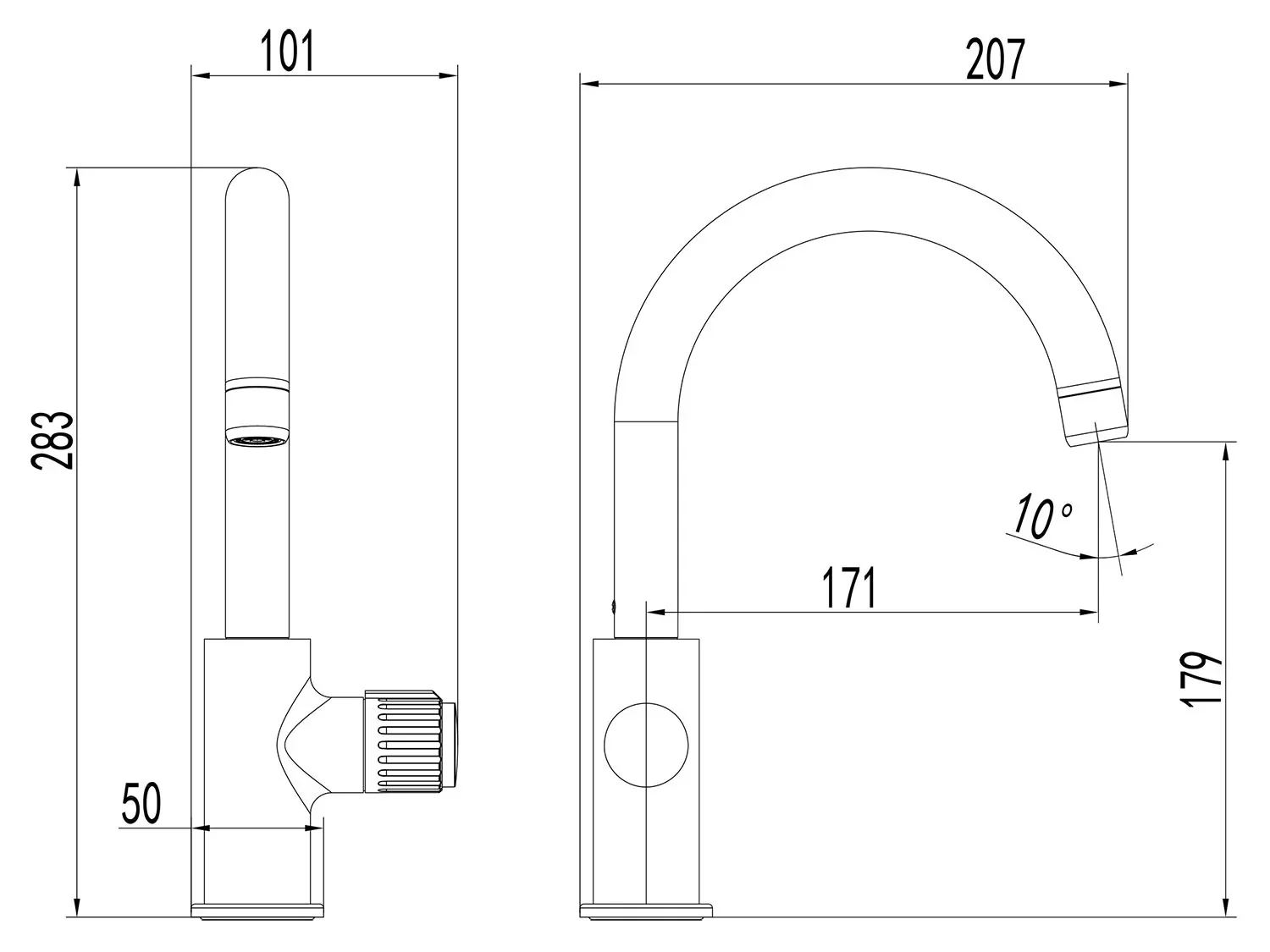 Duschwell Mitigeur de lavabo de salle de bain Basic, avec mousseur Neoperl