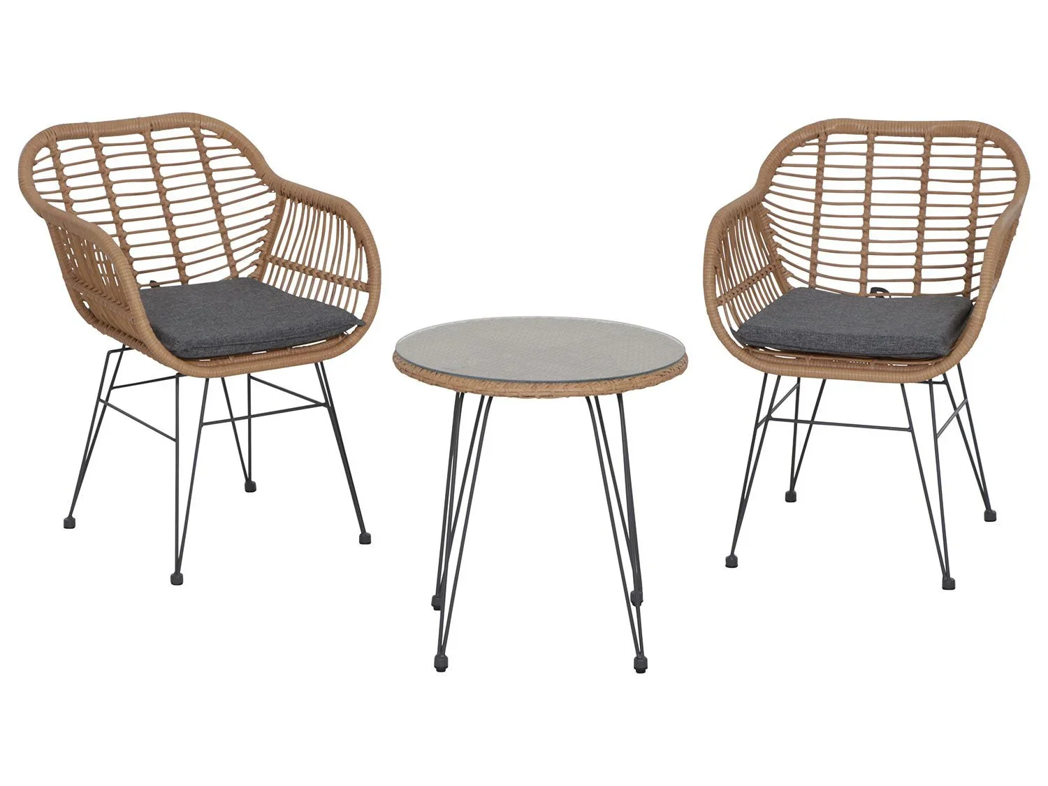 SIENA GARDEN Tiros set de meubles pour balcon, 3 pices