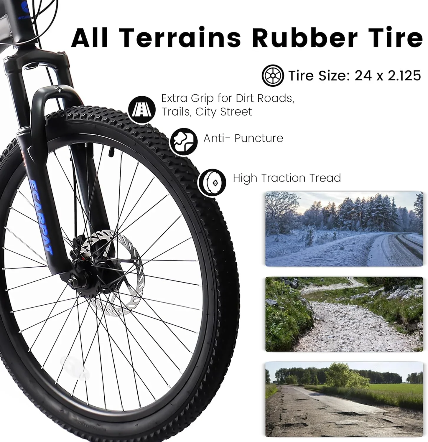 24 Inch, Dual Full Suspension Mountain Bike, 21 Speed Spring Summer Travel, Mens Womens Outdoor Cycling Commuting City Bike to School Work, Birthday Gifts Bicycles