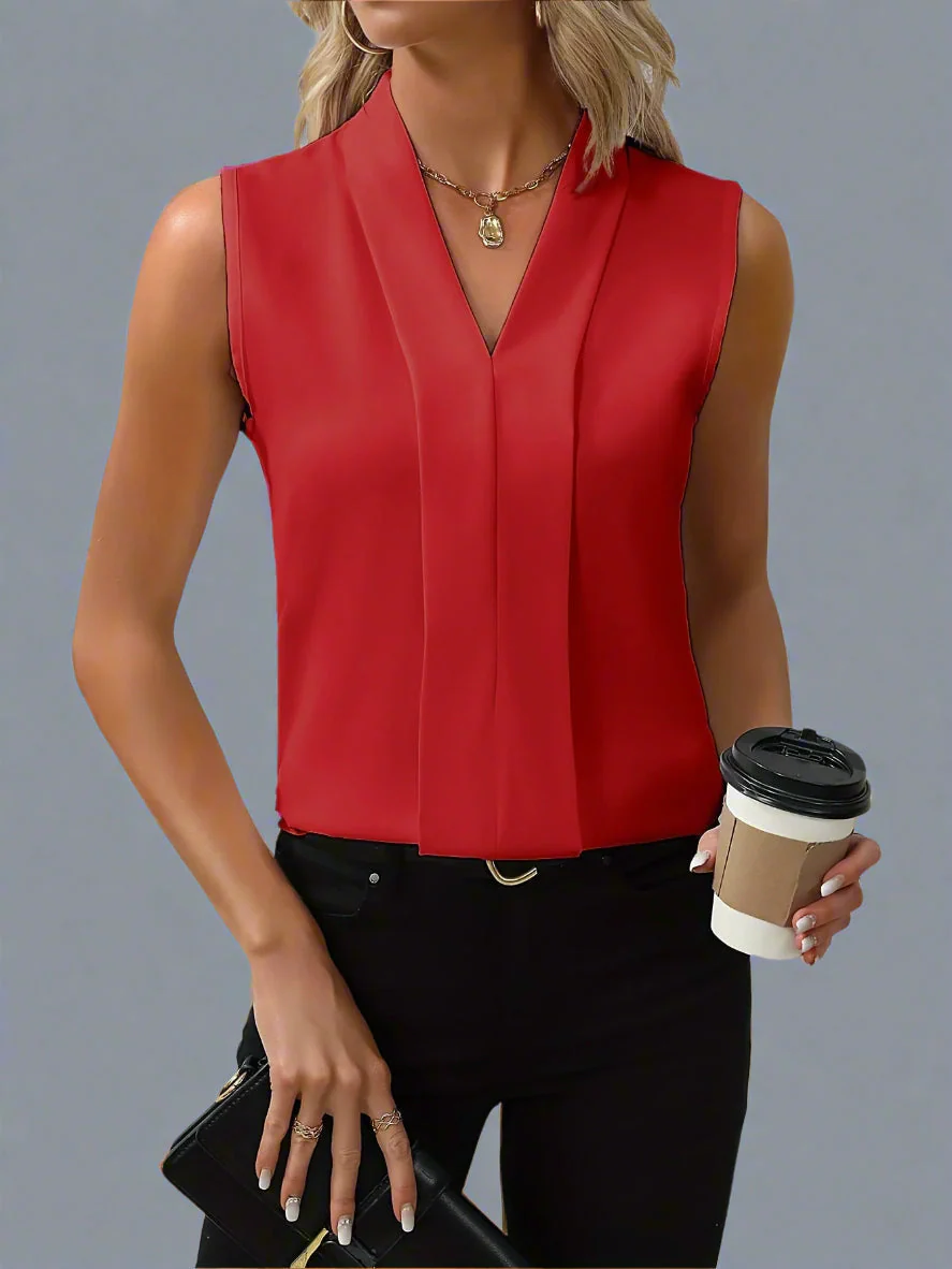 Romee | Blouse sans manches à décolleté en V pour femmes