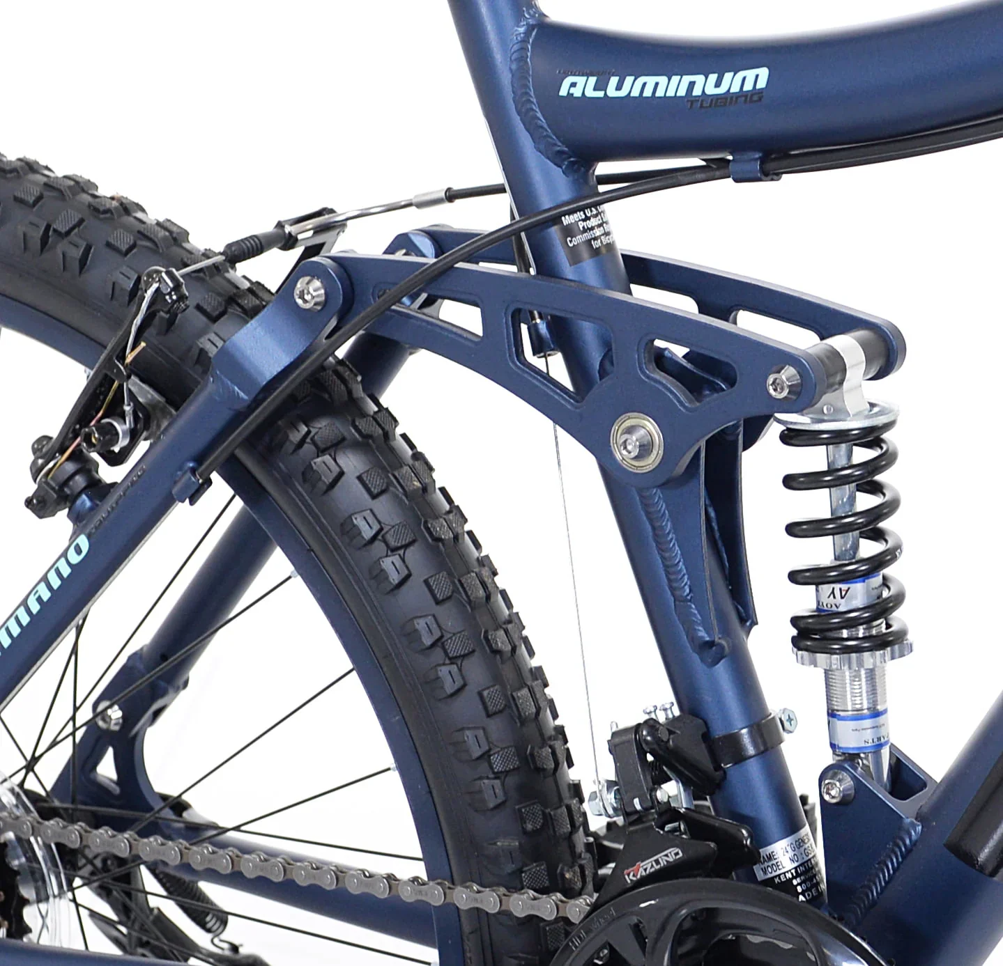 Genesis 24 Bella Vista Girl's Full Suspension Tween/Teen Mountain Bike, Blue