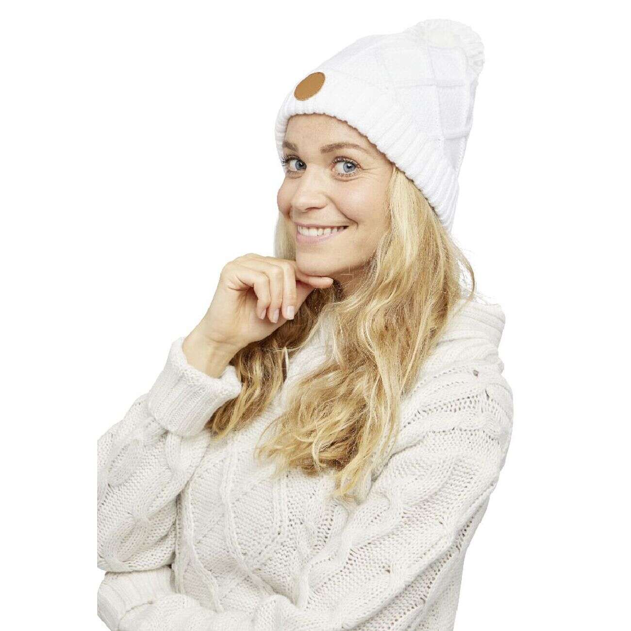 Bonnet à pompon amovible x3