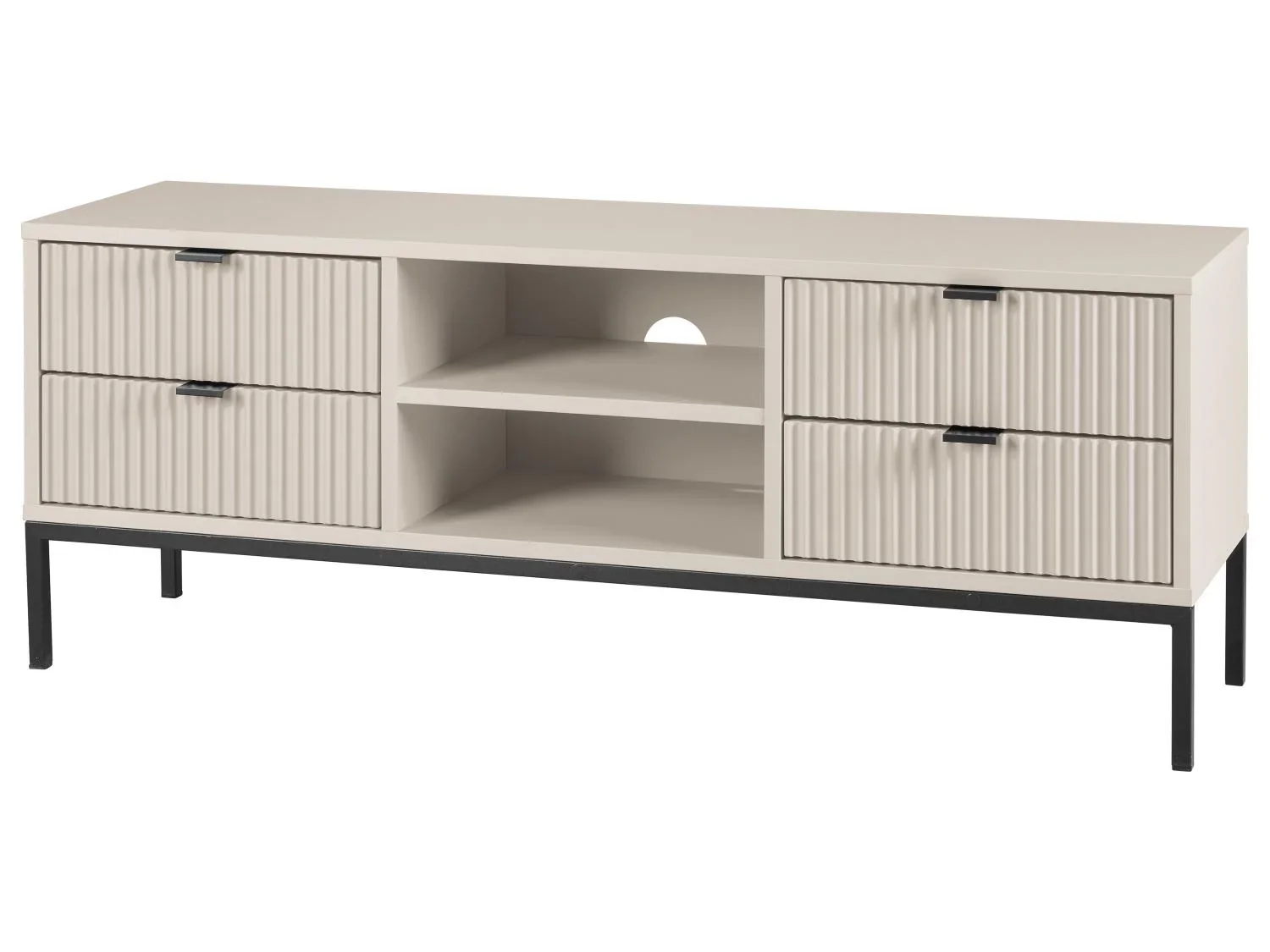 LIVARNO home Meuble bas, 117,9 x 33 x 44,9 cm, crme/noir