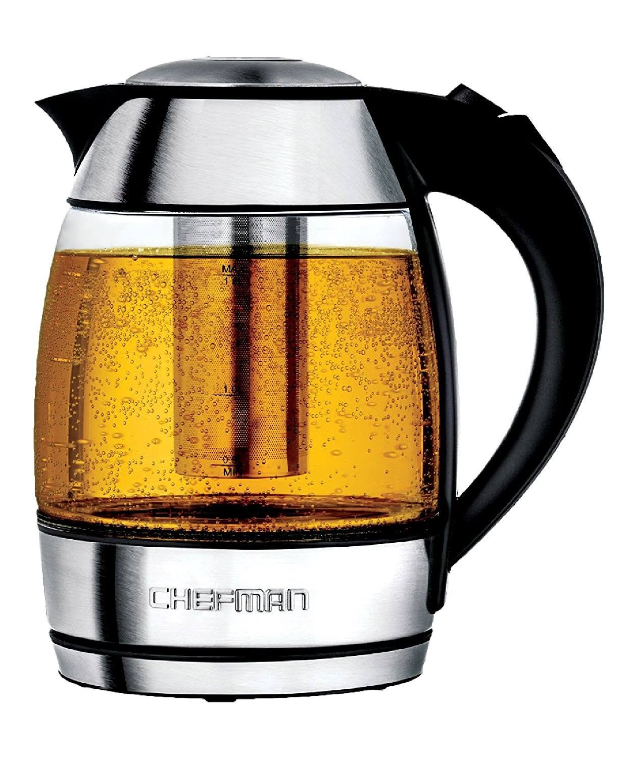 Chefman RJ11-17-TI Glass Kettle - 1100W - 1.8L