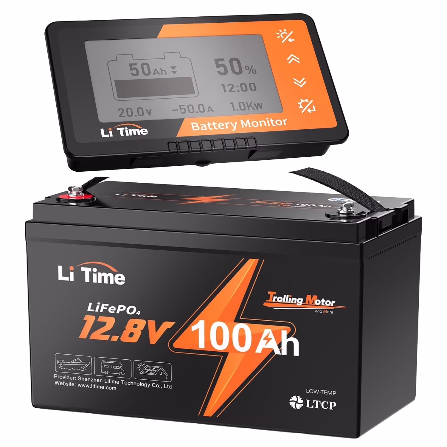 12V 100Ah TM LiFePO4 Lithium Battery Low Temp Protection Deep Cycle Trolling Motors Battery(12V100TM) - Image 3
