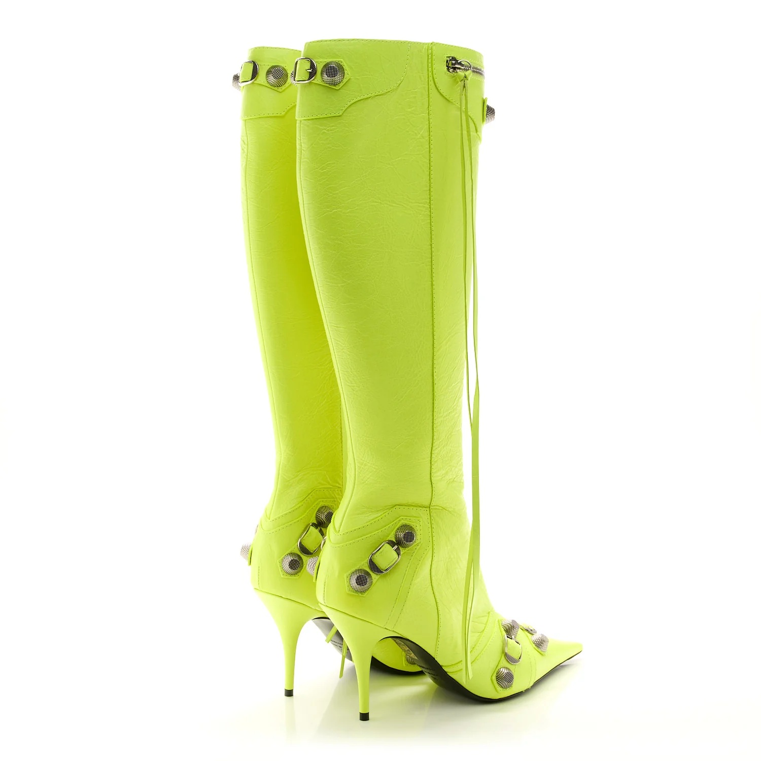 Agneau Arena Cagole 90mm Boots 39 Fluo Yellow