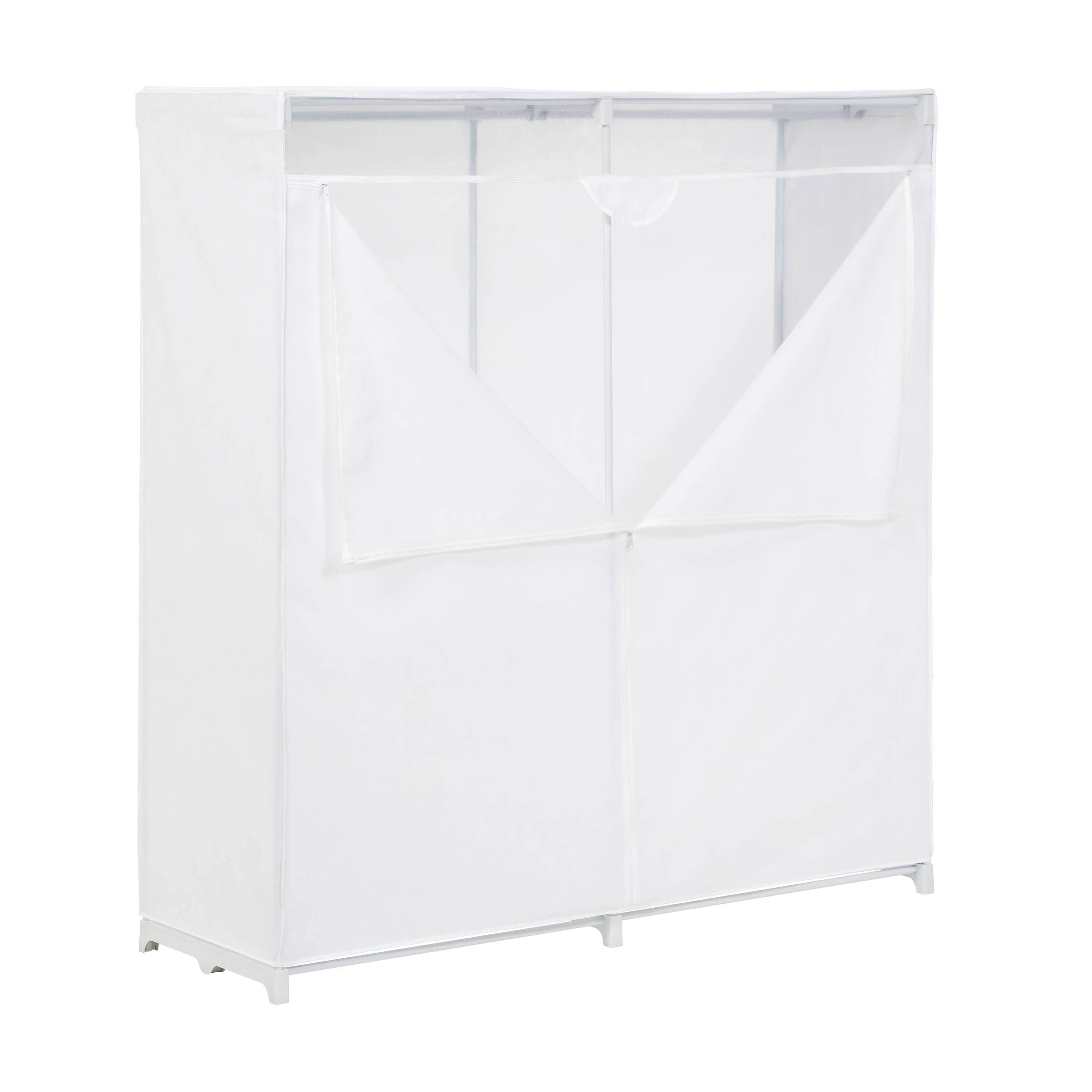 Honey-Can-Do White 64-inch Wide Portable Storage Closet with Cover
