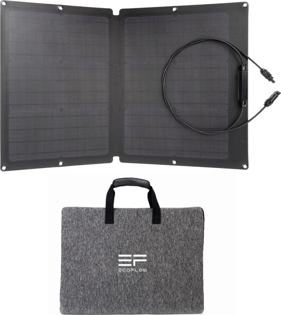 60W Portable Solar Panel for Power Station. Foldable Solar Charger with Adjustable Kickstand. Waterproof IP67 for Outdoor Camping.RV.off Grid System - Image 3