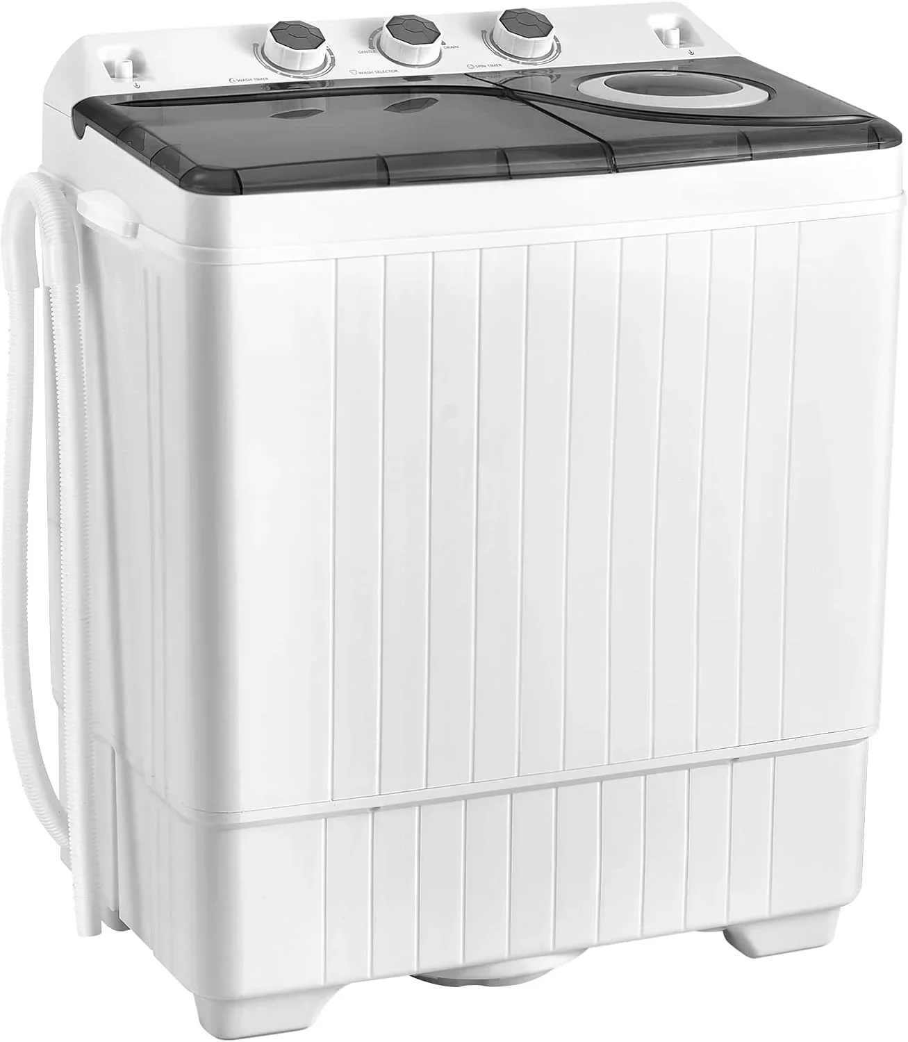 Machine à laver COSTWAY à double cuve, capacité 12 kg, essorage 8 kg, pompe de vidange combinée
