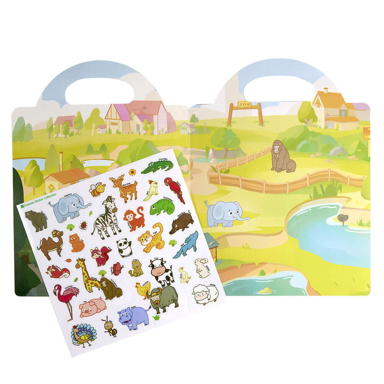 Carnet de sticker enfant animal 31x60cm