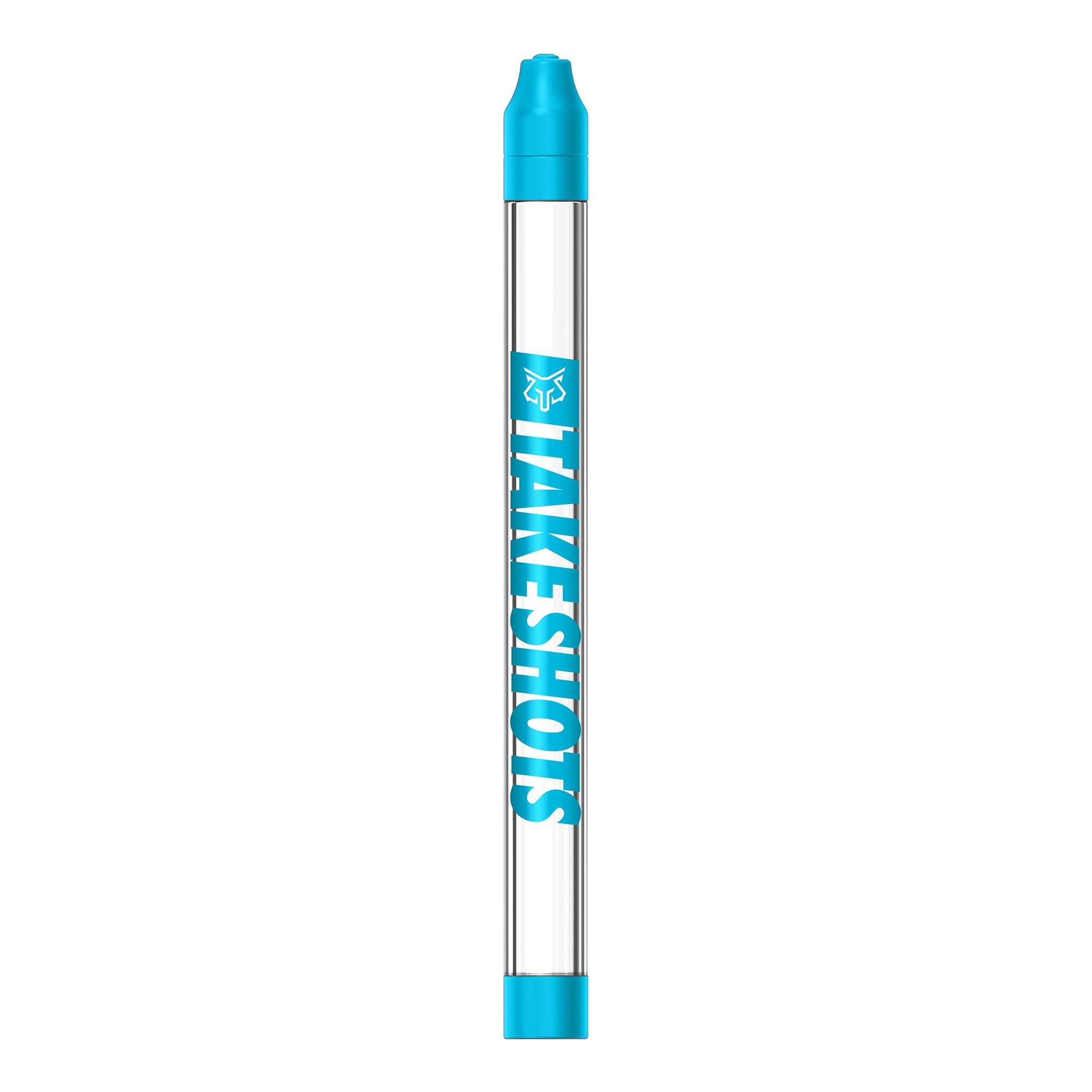 TakeShots Take - Shot Holder & Straw for Drinks & Chasers - Experience Shots on The Go - Fits All Standard Bottles, & The Chase - 1oz (Electric Blue)