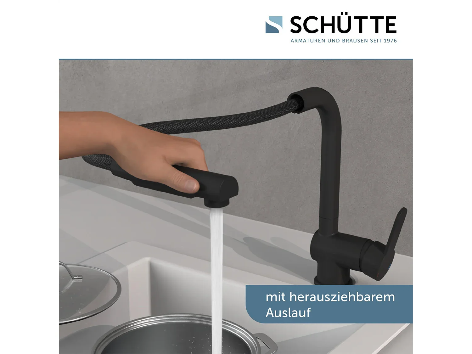Schtte Mitigeur robinet de cuisine LONDON, avec bec extensible