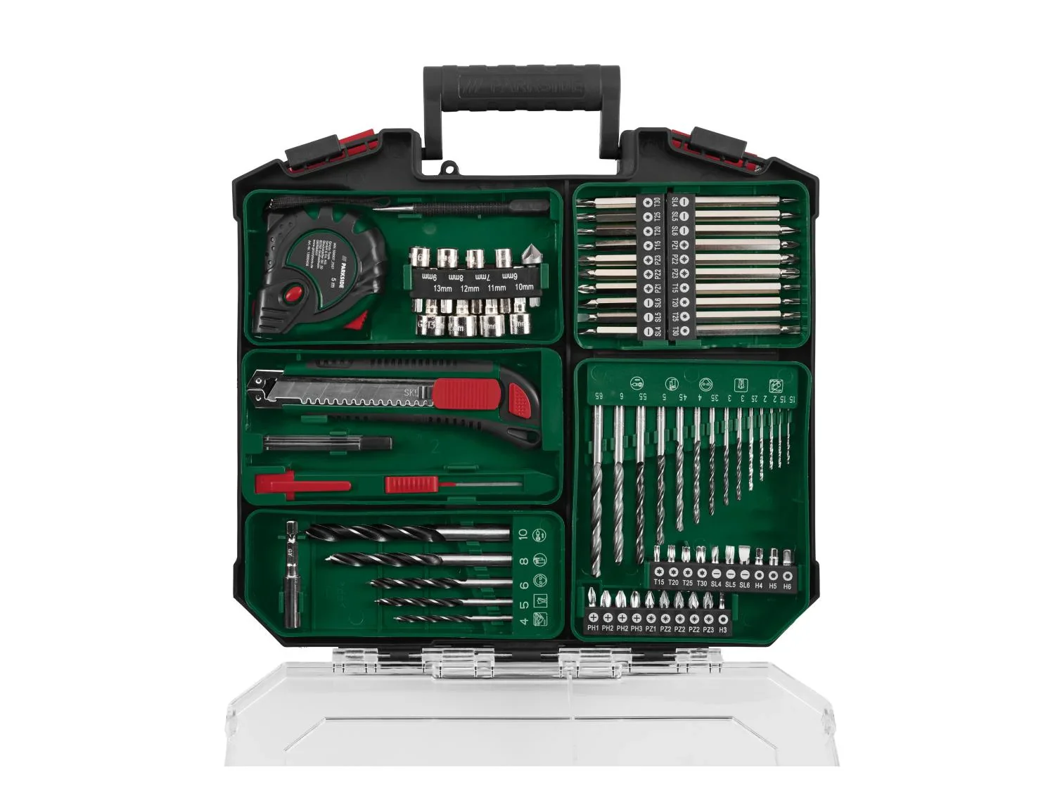 PARKSIDE Set perceuse-visseuse sans fil et 75 accessoires + 2 batteries + chargeur, 12 V