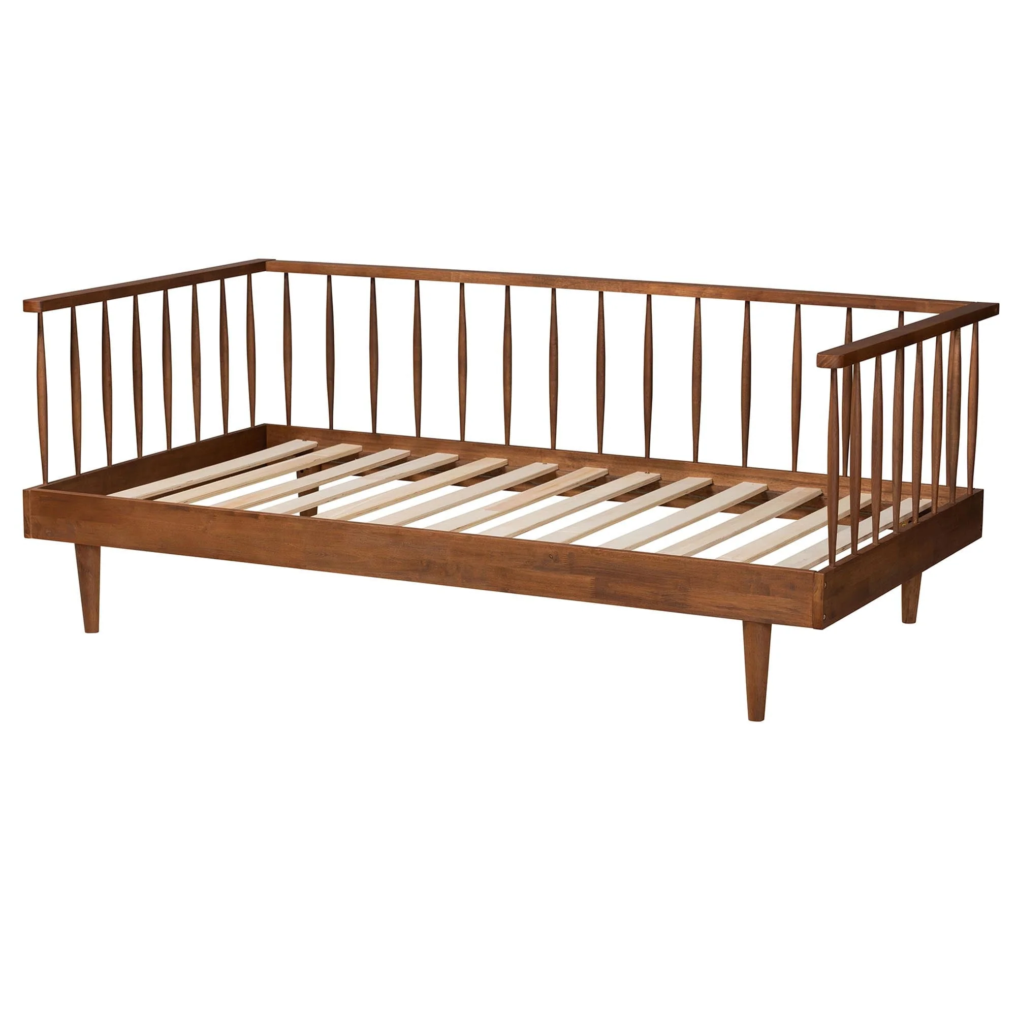 Matilda Mid-Century Modern Ash Walnut Finished Wood Twin Size Daybed - Image 4