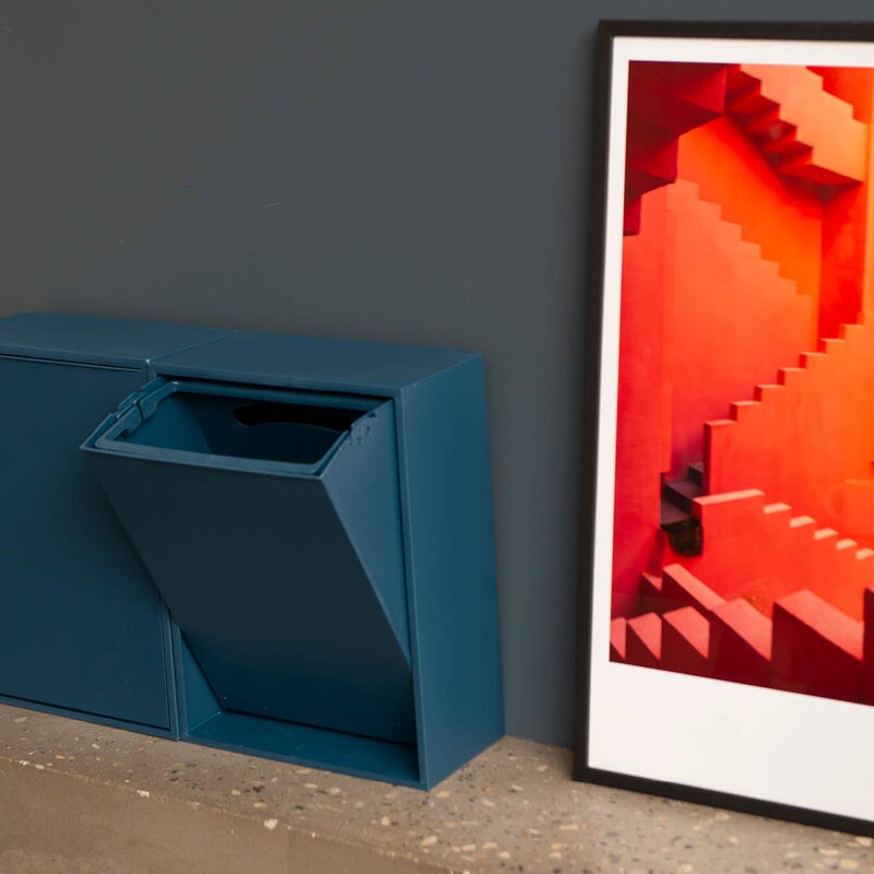 Recycling kildesorteringsboks 30x15x40 cm Deep Dive Blue