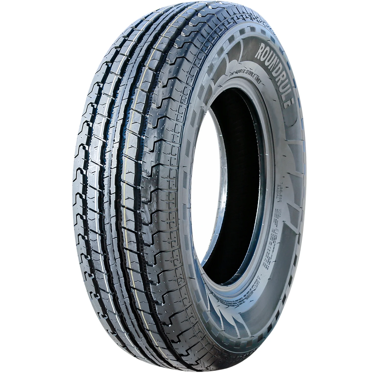 Set of 4 Roundrule ST Hikee Semi - Steel ST205/75R14 205/75R14 105/101 L D 8 Ply Trailer Tires