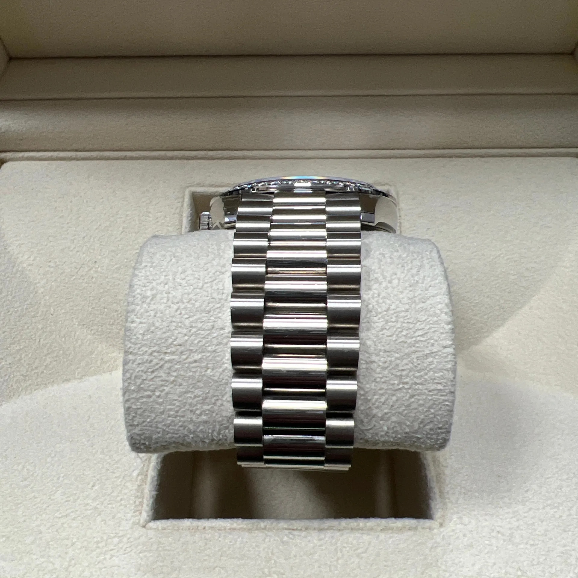 [Super Clone]RLX  Day-Date 40mm 228349RBR-0003 Bright Black Dial President Bracelet