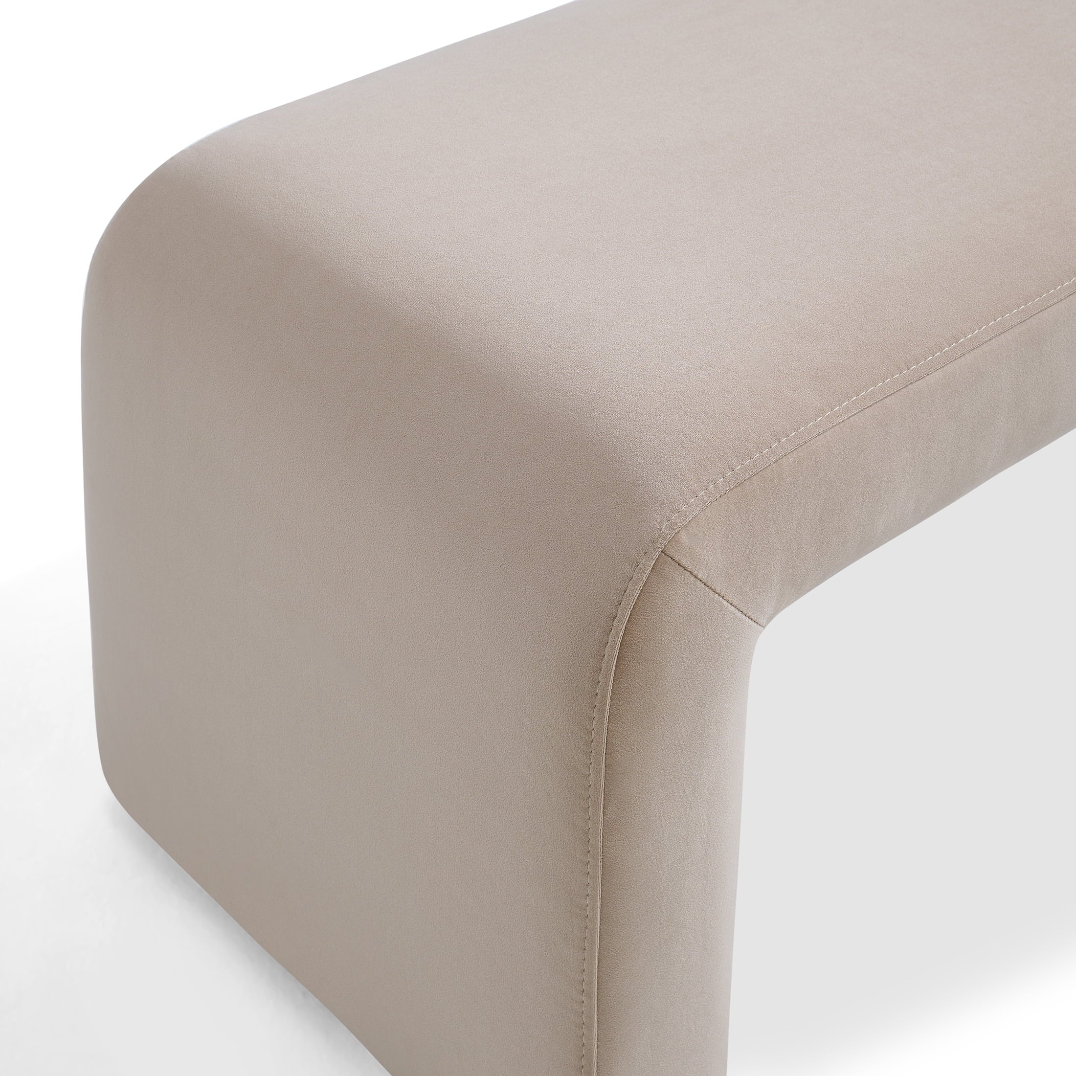 Better Homes & Gardens Juliet Velvet Waterfall Bench, Beige