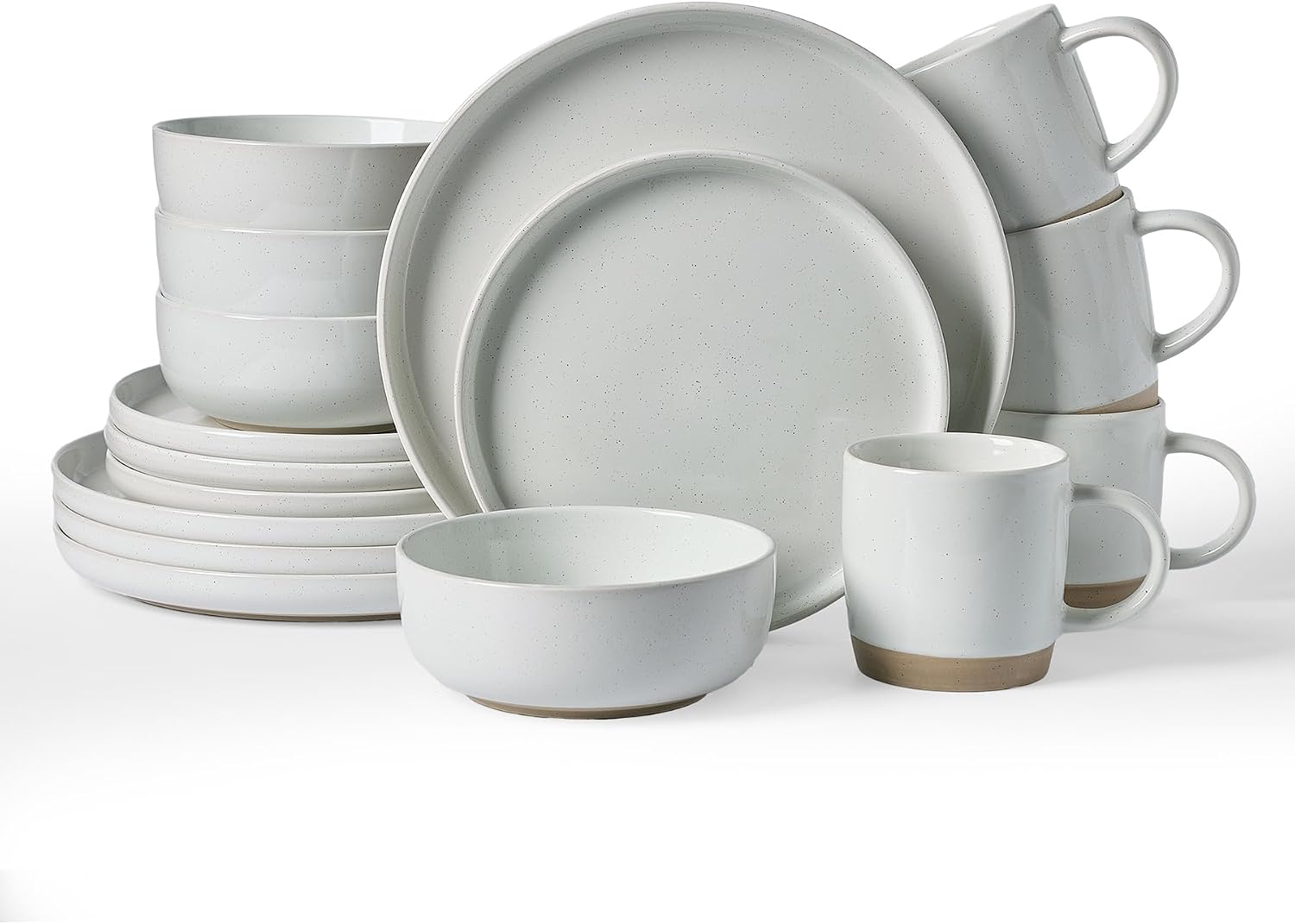 Famiware Milkyway 12-Piece Stoneware Dinnerware Set, White