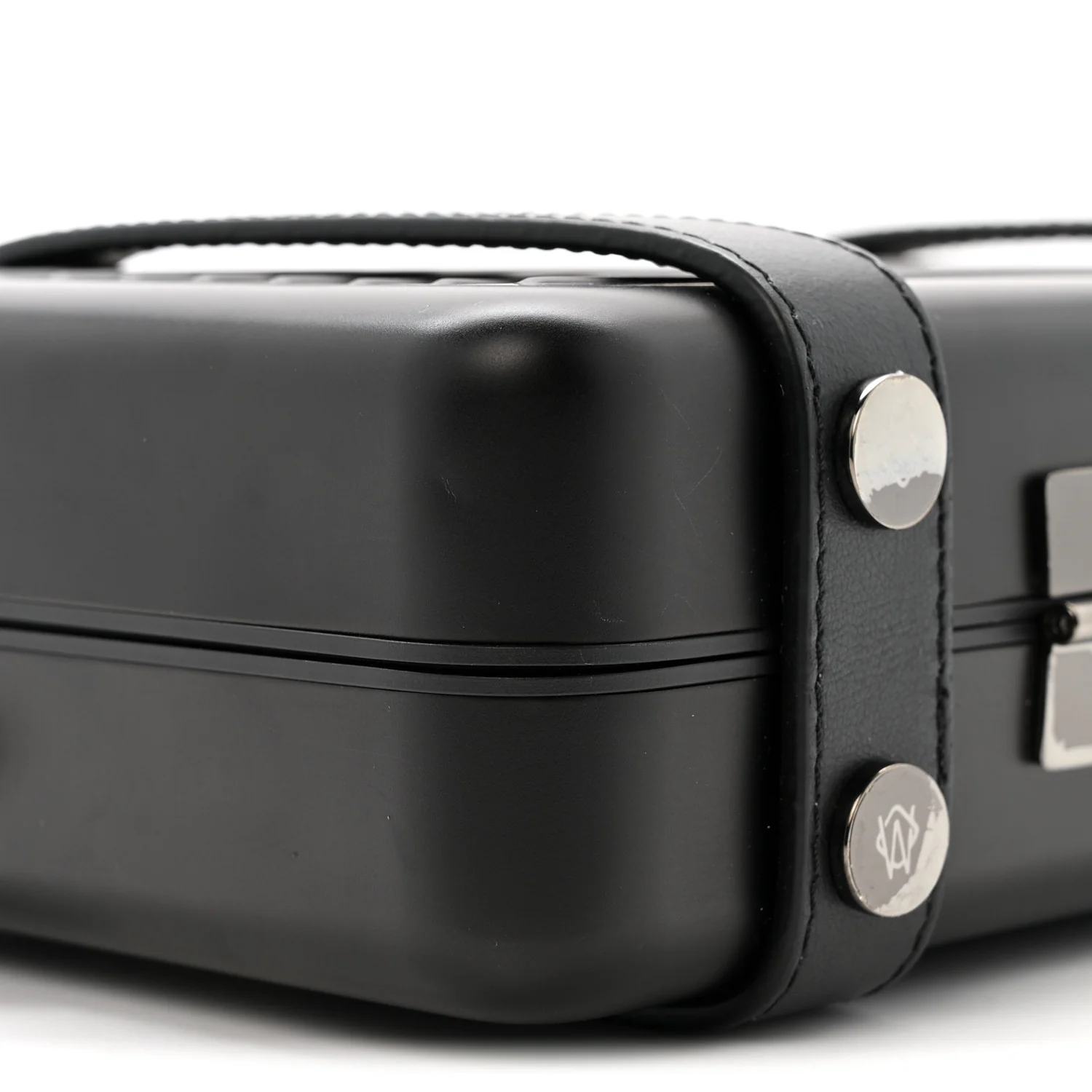 Matte Aluminum Personal Cross-Body Bag Black