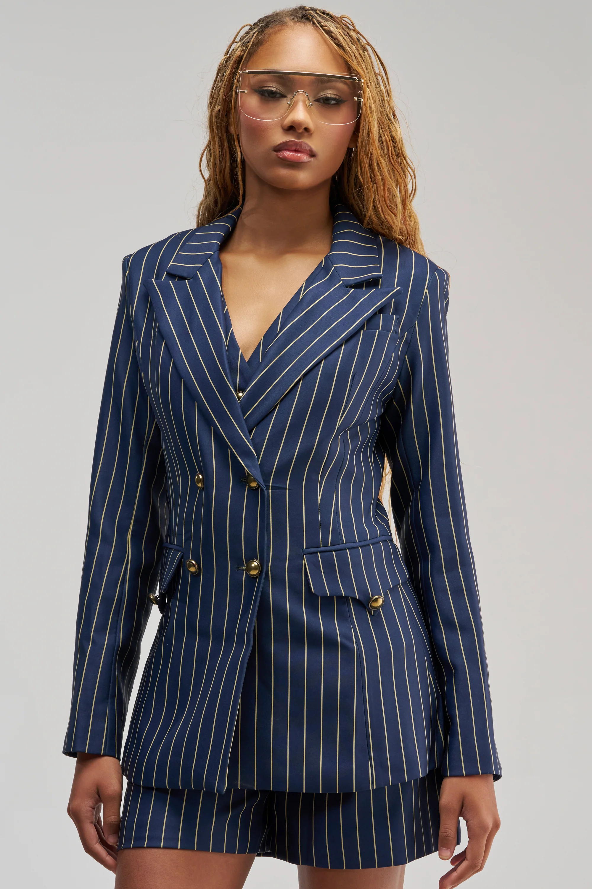 SUNDAY PINSTRIPE BLAZER - Akira Store
