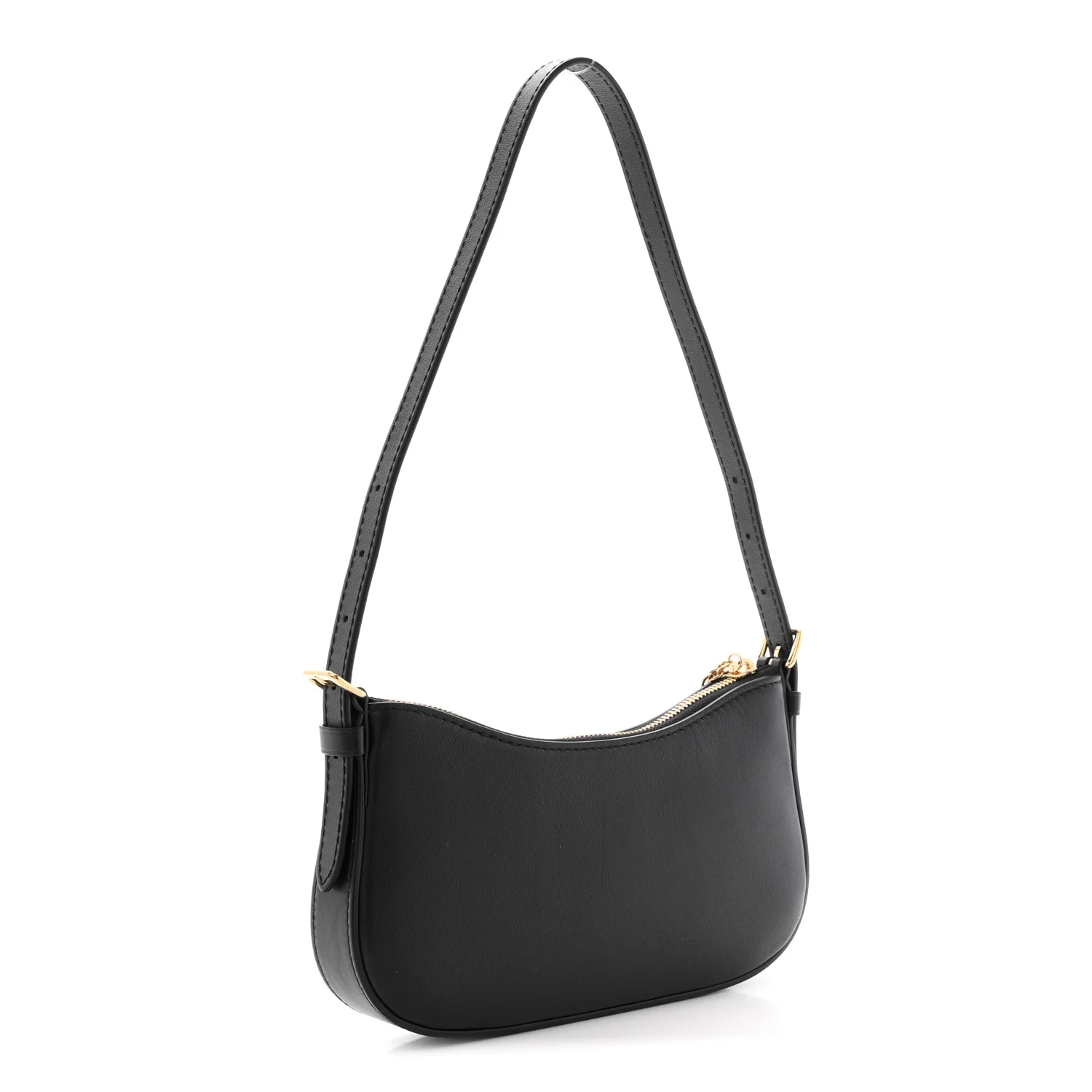 Calfskin LV Bloom Pochette  Black