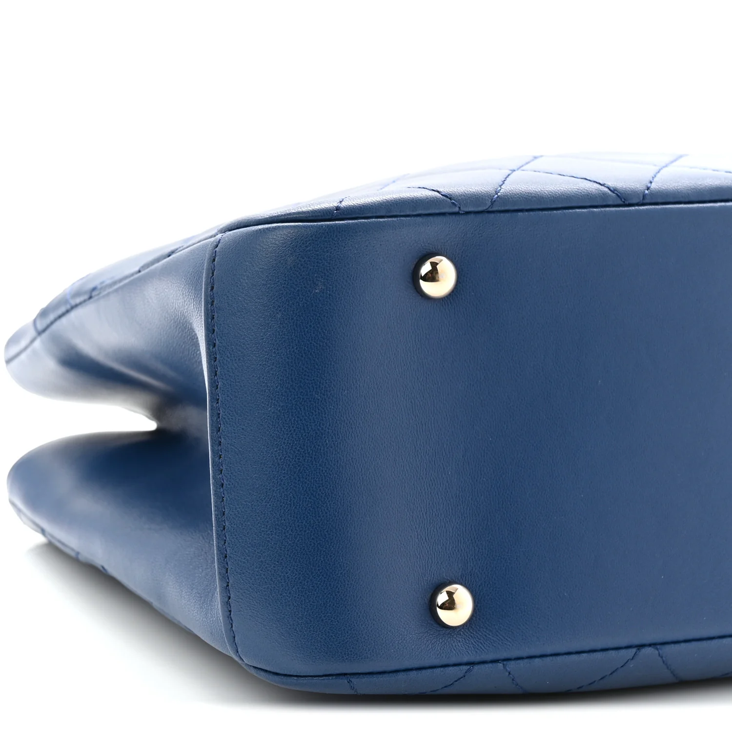 Lambskin Carry Chic Shopping Tote Blue